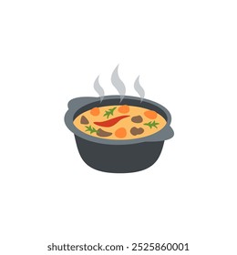 Olla de icono de la comida. Diseño de Ilustración vectorial.