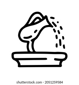 pot fountain line vector doodle simple icon