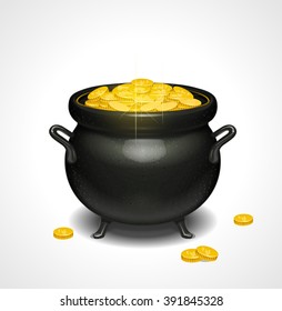 Pot Full Of Gold Coins