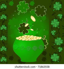 pot of gold and clover