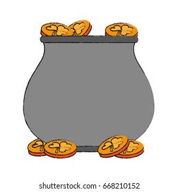 pot of gold coins saint patricks day related icon image 