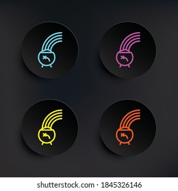 Pot a gold dark badge color set icon. Simple thin line, outline vector of mythology icons for ui and ux, website or mobile application