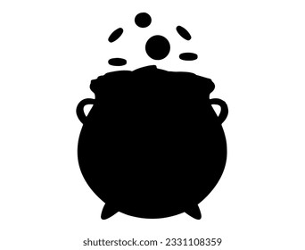 Pot of Gold Silhouette Vector Design