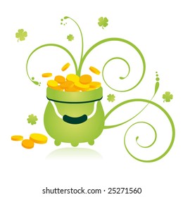 Pot of Gold with swirls