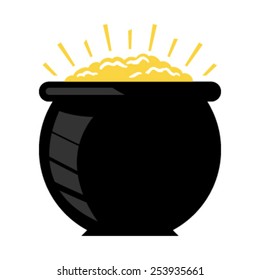 Pot Of Gold Vector Icon