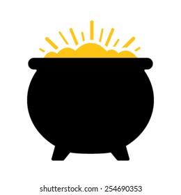 Pot Of Gold Vector Icon