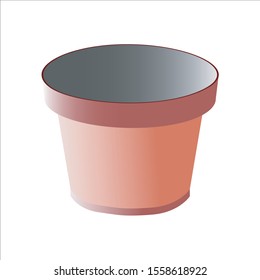 Pot with gradient mesh, Vector Illustration