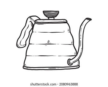 Pot hand drawn vector illustration isolated on white background
