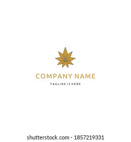 Pot Hemp Cannabis Marijuana Leaf CBD Logo Design Inspiration