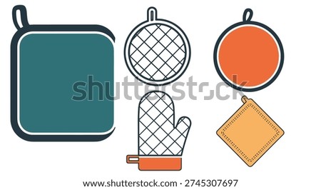 Pot Holder Line art abstract creative tone
