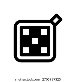 Portaollas. Icono de Vector de trazo delineado con detalles rellenos de negro.