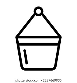 Pot Holder Vector Line Icon Design