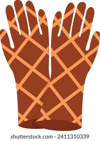 Pot Holders concepto isométrico, diseño de iconos vectoriales de Oven Mitts, Panadería y Baker símbolo de preparación de alimentos y señal de Utensilios de cocina, ilustración de material de desarrollo de recetas