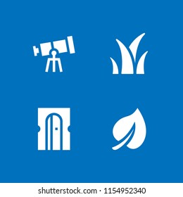 pot icon. 4 pot set with tools and utensils and plant vector icons for web and mobile app