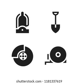 pot icon. 4 pot vector icons set. tools and utensils icons for web and design about pot theme