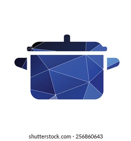 pot icon Abstract Triangle Geometrical background 