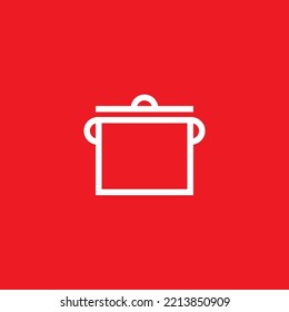 Icono de la olla, parodia de recursos gráficos de casserole, ilustración vectorial.