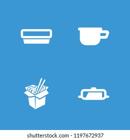 Pot icon. collection of 4 pot filled icons such as pan. editable pot icons for web and mobile.