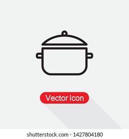 Pot Icon, Cooking Pot Icon Vector Illustration Eps10