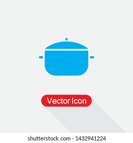 Pot Icon, Cooking Pot Icon Vector Illustration Eps10