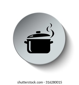 Pot Icon. Cooking Icon. Vector Illustration. EPS10