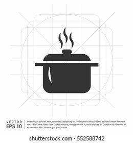 Pot icon. Cooking icon. Vector Illustration. EPS10

