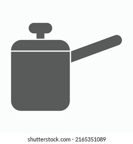 icono de la olla, ilustración de vector de recorte