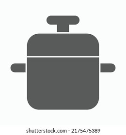 pot icon, crock vector illustration