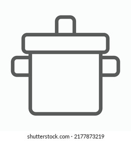 pot icon, crock vector illustration