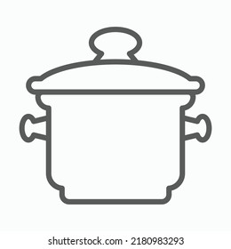 Pot Icon, Crock Vector Illustration