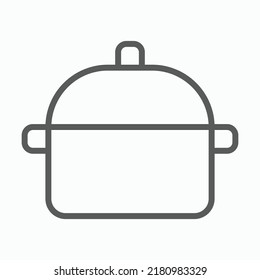 Pot Icon, Crock Vector Illustration