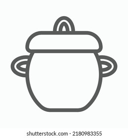 Pot Icon, Crock Vector Illustration