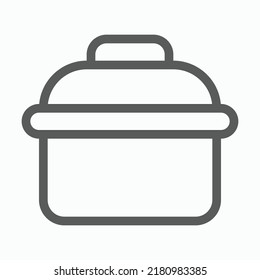 pot icon, crock vector illustration