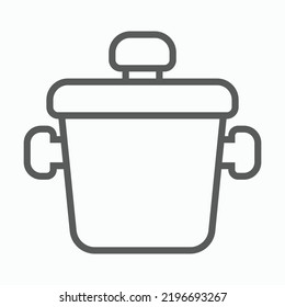 Pot Icon, Crock Vector Illustration