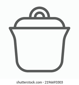 Pot Icon, Crock Vector Illustration