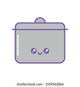 pot icon design, Food restaurant menu dinner lunch cooking and meal theme Vector illustration
