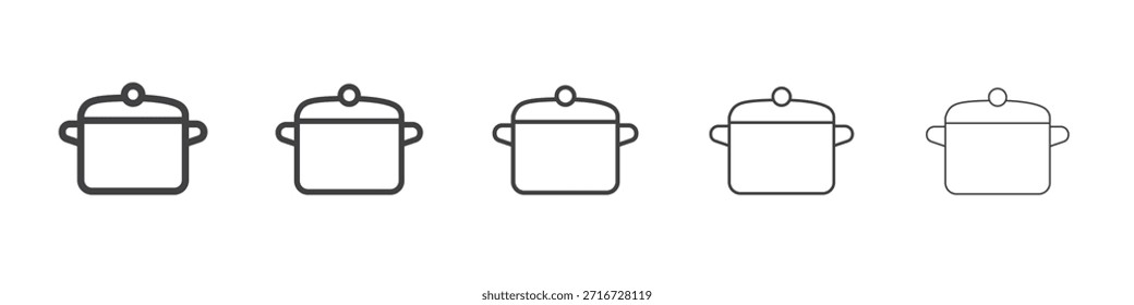 Diseño de icono de olla, logotipo, App, interfaz de usuario. Ilustración vectorial, EPS