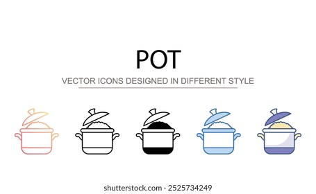 Pot icon design with white background stock illustration