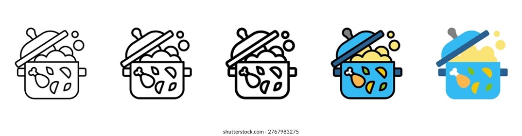 Pot Icon With Differences and Colors