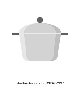 Pot icon, flat design isolated vector