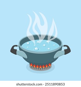 Сícone de maconha em estilo plano. Ilustração vetorial de Saucepan em fundo isolado. Conceito comercial do sinal de panela.