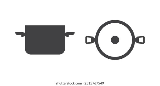 Сooking pot icon in flat style. Saucepan vector illustration on isolated background. Pan sign business concept.