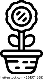 Pot-Symbol. Blumentopf-Symbol
