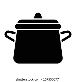 pot icon glyph vector design