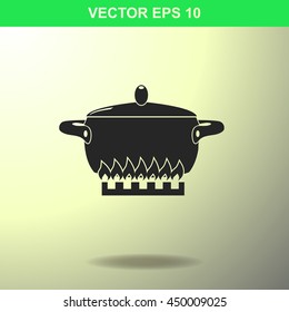 Pot icon. Illustration for business.