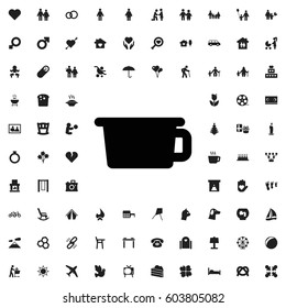 Pot icon illustration isolated vector sign symbol. family icons vector set.