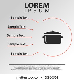 pot icon. pot infographics template
