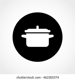 pot Icon Isolated on White Background
