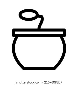 pot icon or logo isolated sign symbol vector illustration - high quality black style vector icons
