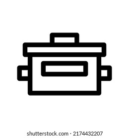 Topfsymbol oder Logo einzeln auf Zeichen, Vektorgrafik - hochwertige Vektorsymbole in schwarzem Stil
